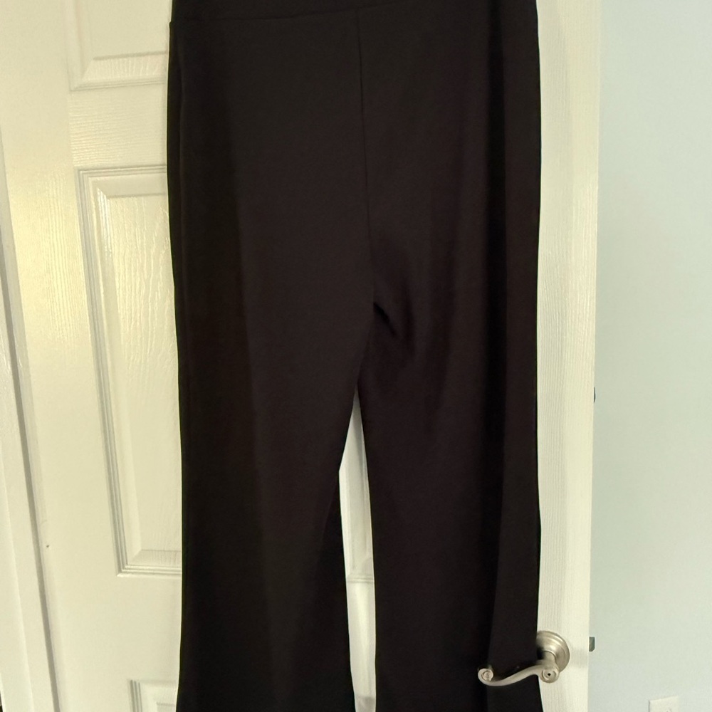 Donna Moore Black Wide Leg Pants with Gold Accents - Picture 2 of 4